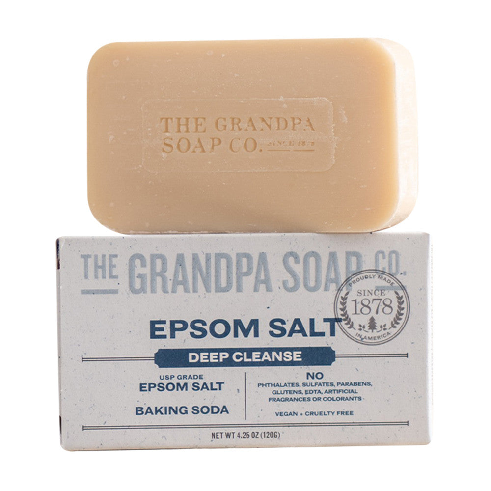 Grandpas Face And Body Bar Soap Epsom Salt, 4.25 Oz